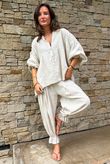 Mimi Pillow Cotton Batwing Blouse Calico